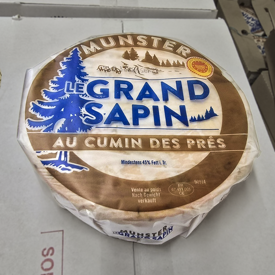MUNSTER AOP CUMIN GRAND SAPIN PASTEURISE